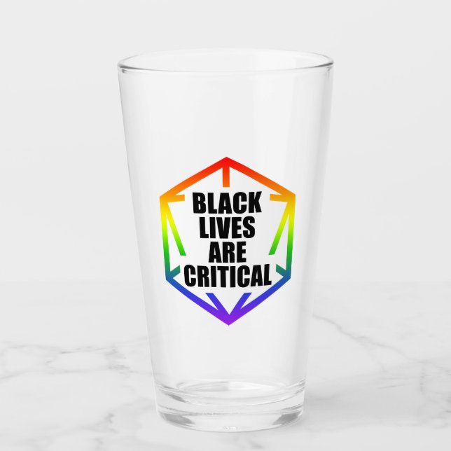 Verre BLM Black Lives are Critical [LGBTQ+] (Devant)