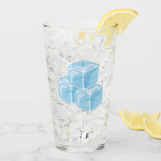 Verre Blue Ice Cubes Drinking (Dos glace)