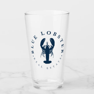 Verre Blue Lobster Immobilier Maine Pint Glass Cup