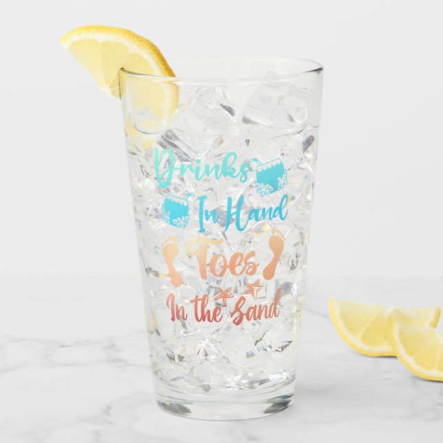 Verre Boire À La Main Les Pieds Dans Le Sable - Plage Di (Devant glace)