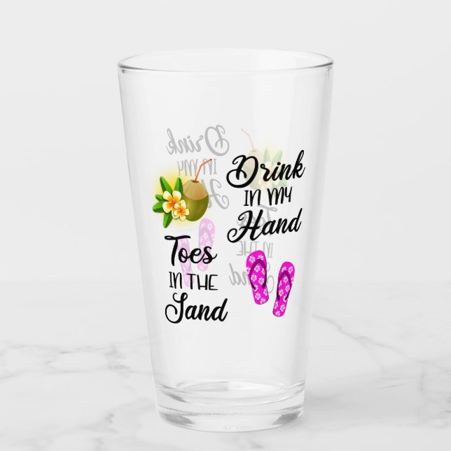 Verre Boire Dans Ma Main, Jouer Dans Le Sable (Devant)