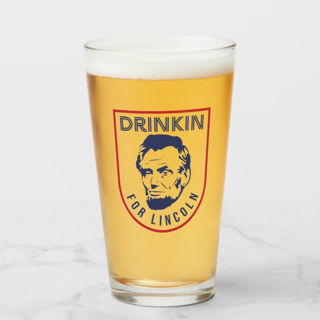 Verre Boire pour Lincoln 4 juillet (Devant (rempli))