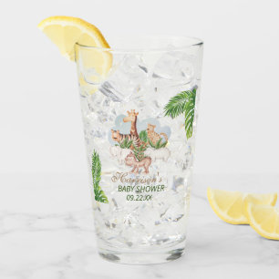 Verre Bois Animaux Jungle Baby shower de verdure