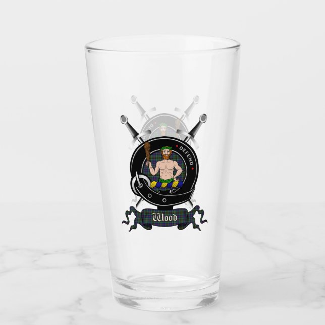 Verre Bois Clan Badge Pint Glass (Devant)