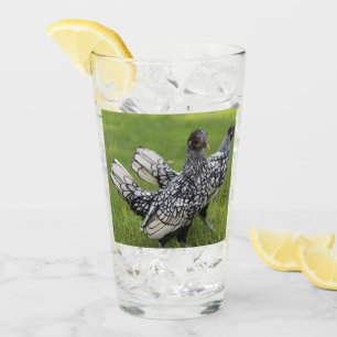 Verre Boisson à bantam noir et blanc Collecteurs de poul