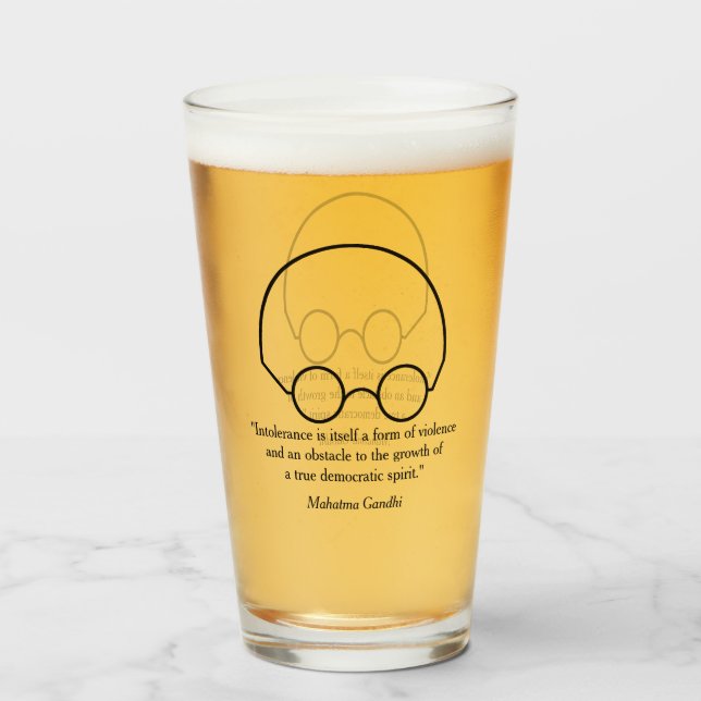 Verre Boisson intelligente - Citation de Gandhi 1 (Devant (rempli))