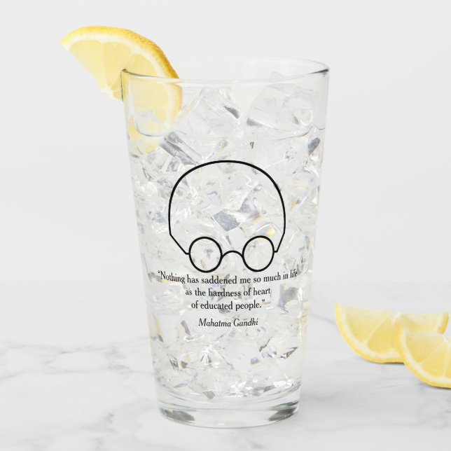 Verre Boisson intelligente - Citation Gandhi 2 (Devant glace)