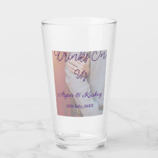 Verre Boissons offertes bar ouvert photo de mariage coup