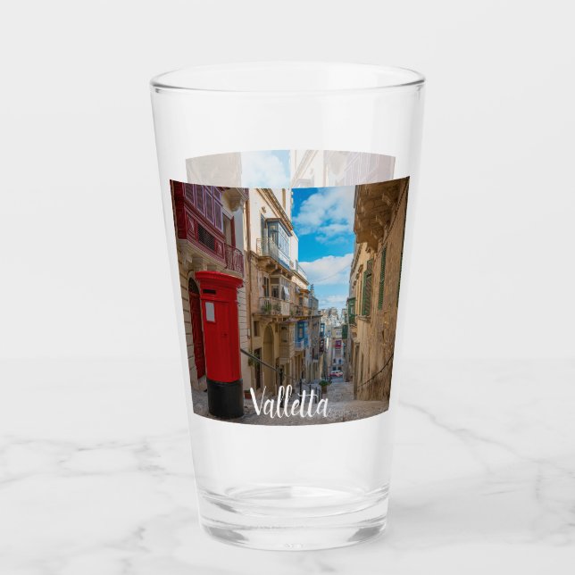 Verre Boîte vintage rouge à Malte (Devant)