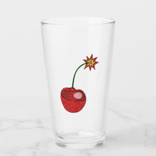 Verre Bombe cerise parties scintillant
