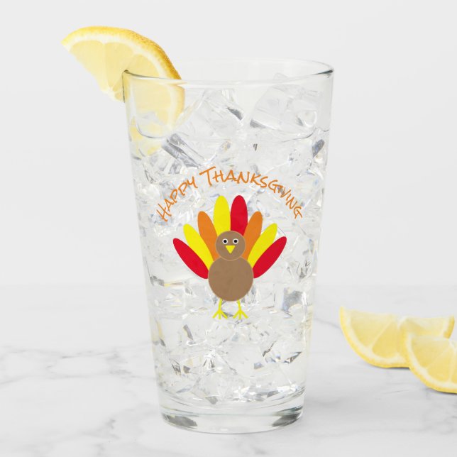 Verre bon thanksgiving (Devant glace)