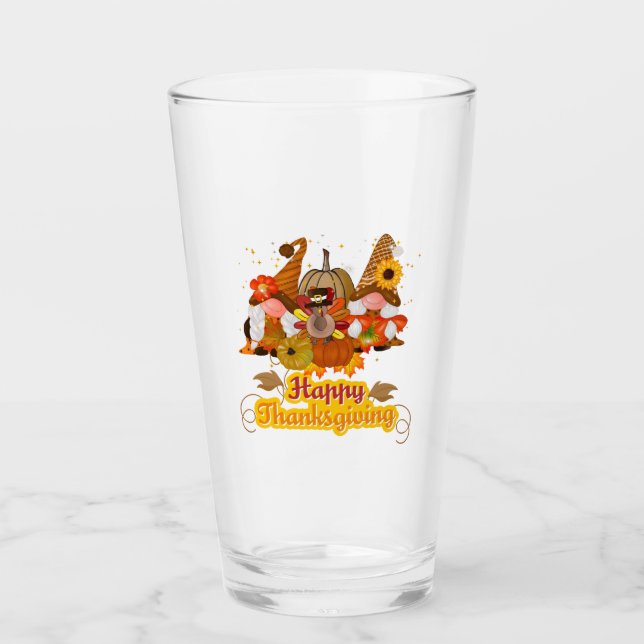 Verre Bon thanksgiving Gnome Trio (Devant)