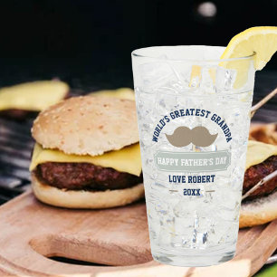 Verre Bonne Fête des pères - Mondes plus grand grand gra