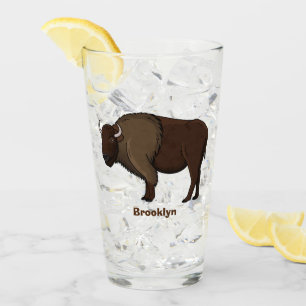 Verre Bonne illustration de bison américain 