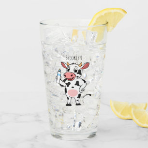 Verre Bonne vache avec dessin animé de biberon