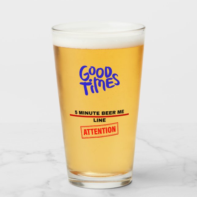 Verre Bons moments Bière moi temps (Devant (rempli))