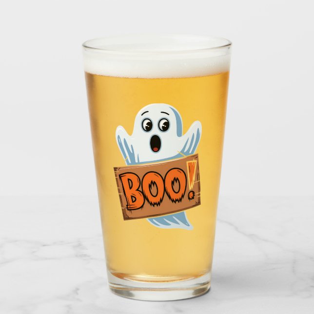 Verre Boo Fantôme d'halloween (Devant (rempli))