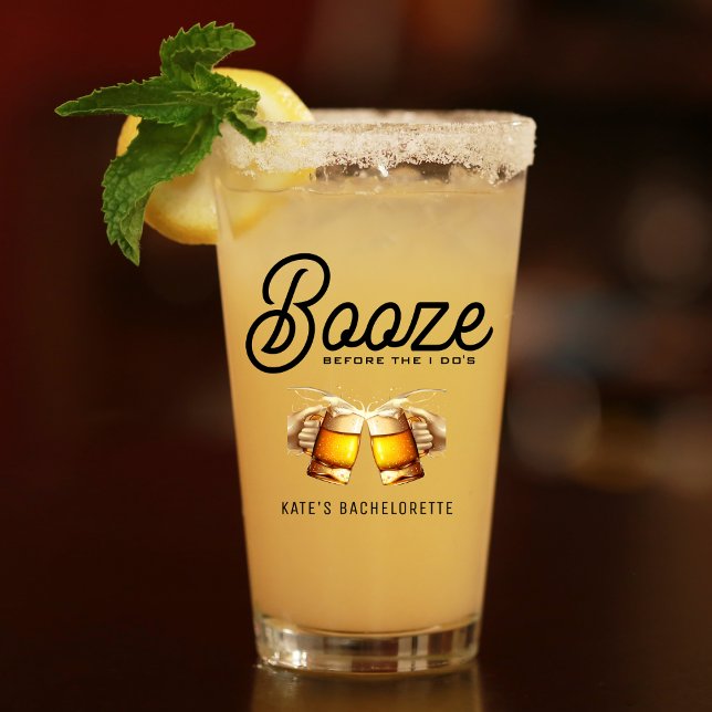 Verre Booze Before I Do's enterrement de vie de garçon o (Booze Before I Do's Bachelor Bachelorette Party Glass
)