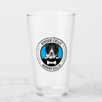 Bordure Collie Peeking Illustration Badge