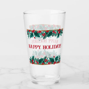 Verre Bordure de Noël avec texte