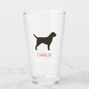 Verre Bordure Terrier Chien Silhouette Personnalisé