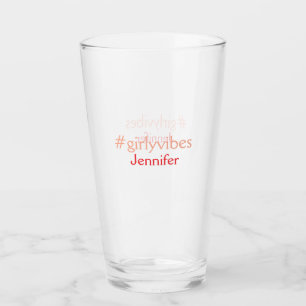 Verre Bossbabe hashtag rose clair ajouter nom fille patr