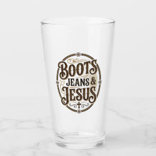Verre Bottes Jeans & Jésus Vintage Foi occidentale