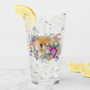 Verre Bouffe de DANSE de JARDIN avant et dos de