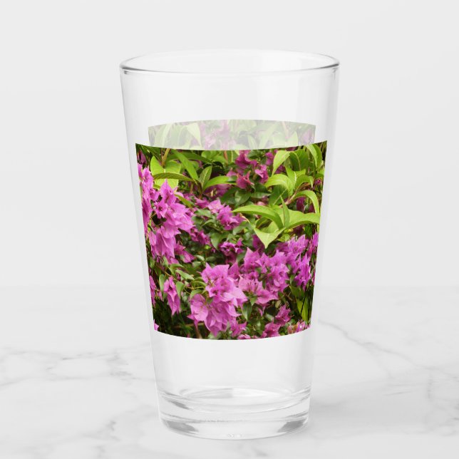 Verre Bougainvillées tropicales violettes (Devant)