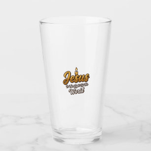 Verre Bougie Jésus Lumière du Monde Chrétien Vector_1