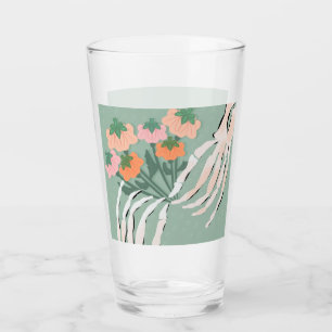 Verre Bouquet de citrouilles squelettes Halloween