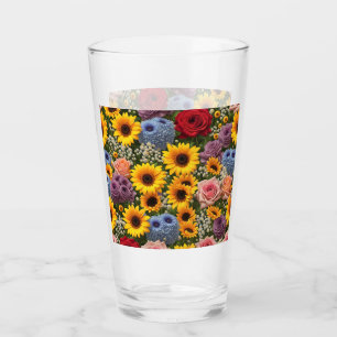 Verre Bouquet de tournesol rose #2