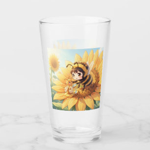 Verre Bourdon doré dans la danse des fleurs.7