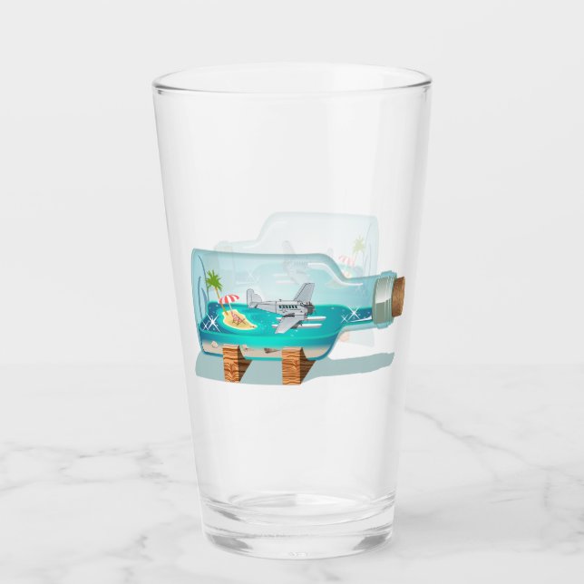 Verre Bouteille souvenir de dessin (Devant)