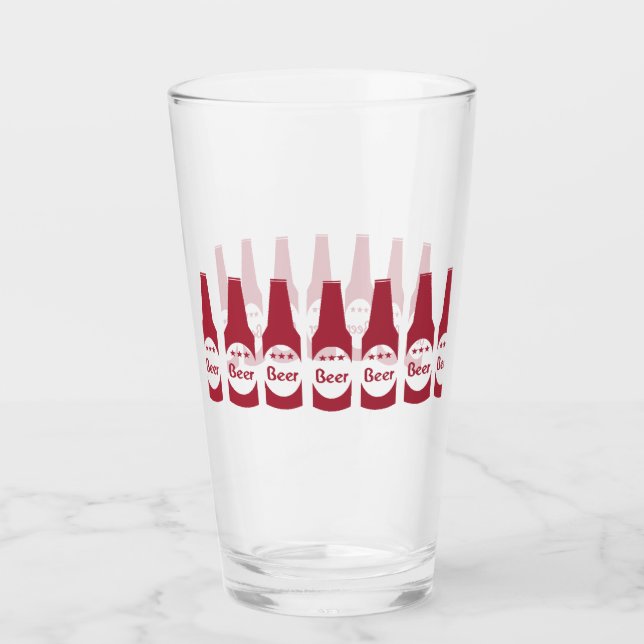 Verre Bouteilles de bière rouges (Devant)