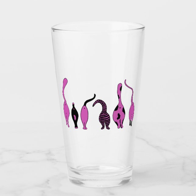 Verre Boutons de chat violet (Devant)