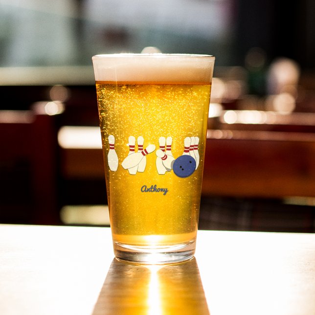 Verre Bowling Ball et Pins Personnalisé (Créateur téléchargé)