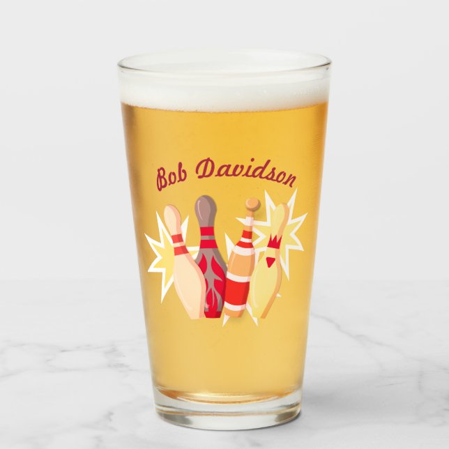 Verre Bowling de style vintage (Devant (rempli))