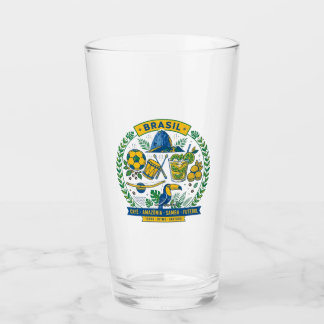Verre Brasil Culture Badge Cafe Samba Futebol Amazonia