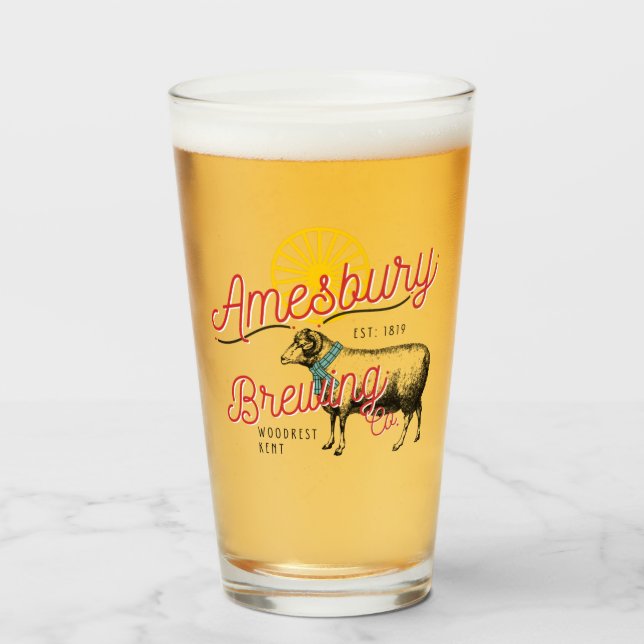 Verre Brasserie Amesbury Pint (Devant (rempli))