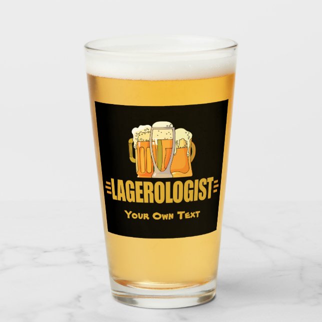 Verre Brasseur de bière Lagerologue drôle (Devant (rempli))