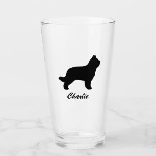 Verre Briard Chien Silhouette Personnalisé