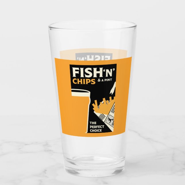 Verre British Classic Fish and Chips (Devant)