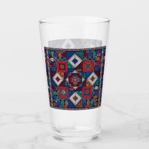 Verre Broderie traditionnelle palestinienne tatreez col