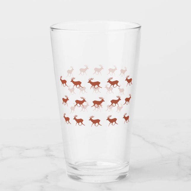 Verre Brown Deer Walking Festive Motif (Devant)
