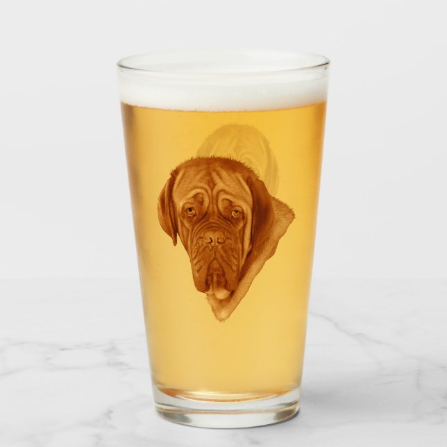 Verre Brown Dogue De Bordeaux (Devant (rempli))