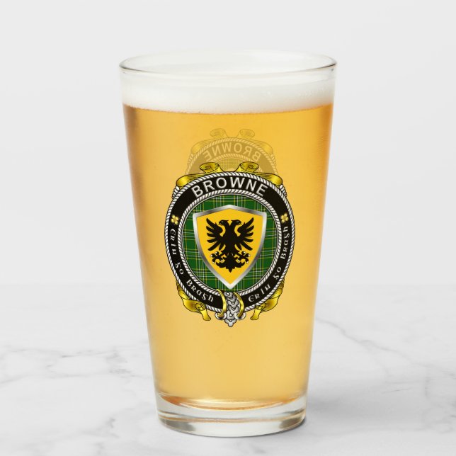 Verre Browne Irish Shield Beer (Devant (rempli))