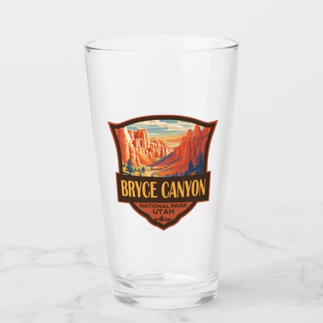 Verre Bryce Canyon National Park Travel Art Vintage (Devant)