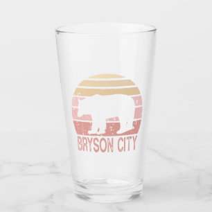 Verre Bryson City Caroline du Nord Ours rétro