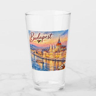 Verre Budapest Hongrie Danube Parlement Noël